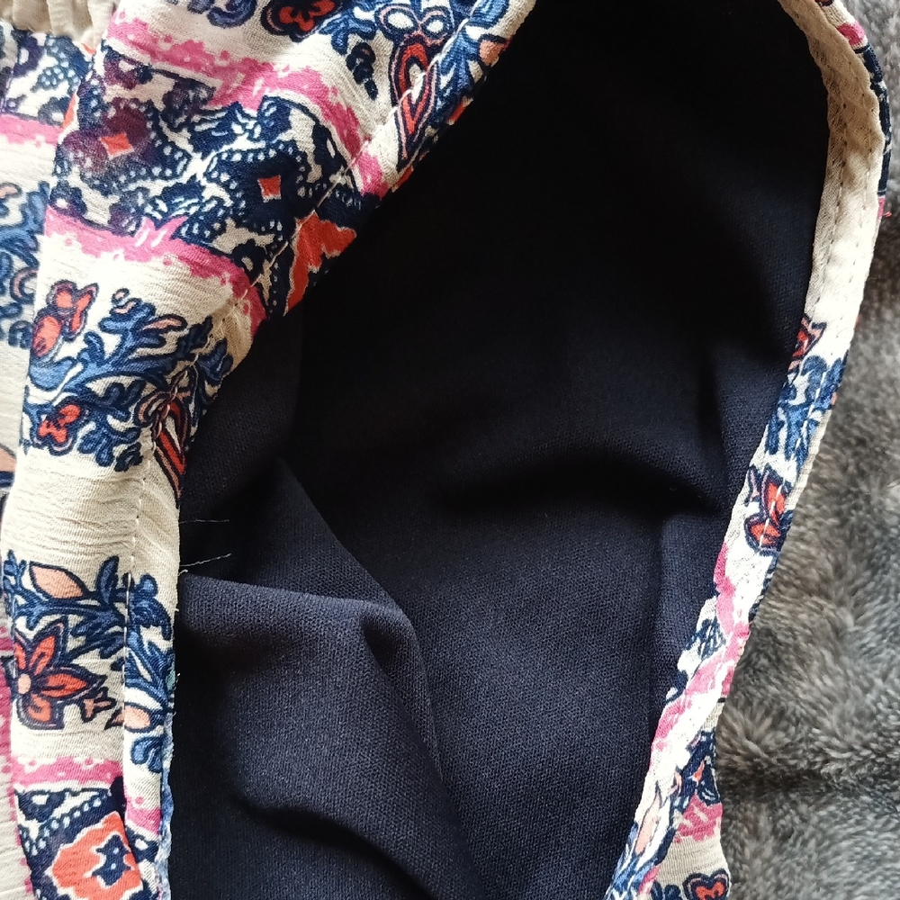 Speechless XS Navy & Pink Floral Blouse - Picture 10 of 12